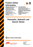 Product Safety Information Pneumatic, Hydraulic