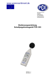 Bedienungsanleitung Schallpegelmessgerät PCE-353