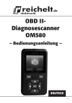 OBD II- Diagnosescanner OM580 – Bedienungsanleitung