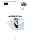 Bedienungsanleitung Farblesegerät PCE-TCR 200