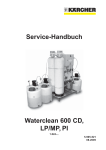 Service-Handbuch Waterclean 600 CD, LP/MP, PI