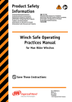 Product Safety Information Winch Safe Operating