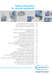 Safety information for vacuum equipment