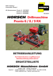 HORSCH Drillmaschine Pronto 6 / 8 / 9 RX