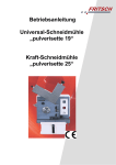 Betriebsanleitung Universal-Schneidmühle „pulverisette 19“ Kraft