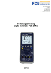 Bedienungsanleitung Digital Multimeter PCE-DM