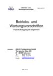 Betriebs- und Wartungsvorschriften