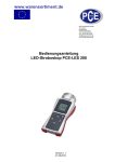 Bedienungsanleitung LED-Stroboskop PCE-LES