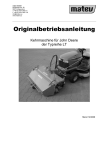 Betriebsanleitung Kehrmaschine JD LT 903