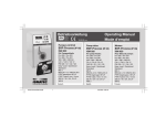 Operating Manual Mode d'emploi Betriebsanleitung