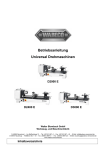 Betriebsanleitung Universal Drehmaschinen D2000 E D2400