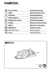 GB Power Planer Instruction manual F Rabot Manuel d