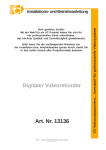 Digitaler Videorekorder Art. Nr. 13136