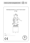 Betriebsanleitung JUVO-Thermostat