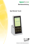 Spa Remote Touch Betriebsanleitung