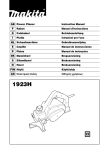 GB Power Planer Instruction Manual F Rabot Manuel d
