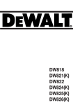 DW818 DW821(K) DW822 DW824(K) DW825(K) DW826(K)