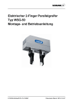 Elektrischer 2-Finger Parallelgreifer Typ WSG-50 Montage