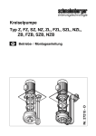 D Kreiselpumpe Typ Z, FZ, SZ, NZ, ZL, FZL, SZL, NZL, ZB, FZB, SZB