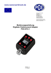 Bedienungsanleitung digitaler Drehmoment-Adapter PCE