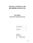 INSTALLATIONS- UND BETRIEBSANLEITUNG F21-4D/S