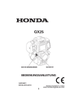 Bedienungsanleitung - Motor HONDA GX25