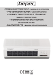 termoconvettore split - manuale di istruzioni • ptc convector