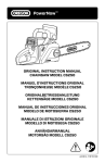 original instruction manual chainsaw model cs250 manuel d