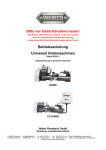 Betriebsanleitung Universal Drehmaschinen