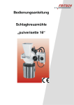 Bedienungsanleitung Schlagkreuzmühle „pulverisette 16“