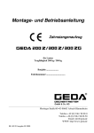 Montage- und Betriebsanleitung GEDA 200 Z / 300 Z / 300 ZG