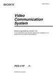 Sony PCS-1 Operation Manual v3.3