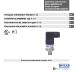 Druckmessumformer Typ A-10 Pressure transmitter model A