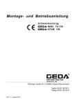 Montage- und Betriebsanleitung GEDA Mini 75/150, GEDA Star 150
