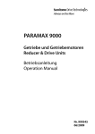 PARAMAX 9000 Betriebsanleitung - Sumitomo (SHI) Cyclo Drive