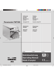 Betriebsanleitung Operating Manual Mode d'emploi