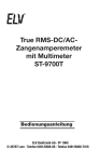 True RMS-DC/AC- Zangenamperemeter mit Multimeter ST