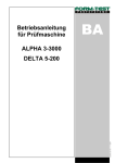 Betriebsanleitung für Prüfmaschine ALPHA 3-3000 DELTA 5-200