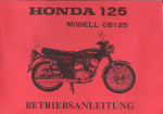 Bedienungsanleitung Honda CB 125