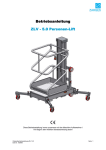 Betriebsanleitung ZLV - 5.0 Personen-Lift