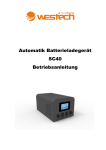 Automatik Batterieladegerät SC40 Betriebsanleitung