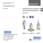 Operating instructions Betriebsanleitung WUC-15 WUC-10