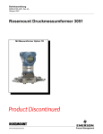 Rosemount Druckmessumformer 3051