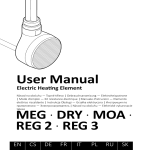 User Manual MEG · DRY · MOA · REG 2 · REG 3