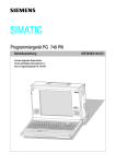 SIMATIC Programmiergerät PG 740 PIII Betriebsanleitung