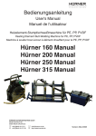 HÜRNER 315 Manual
