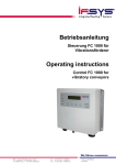 Betriebsanleitung Operating instructions