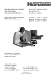 Betriebsanleitung (Original) User Instructions Instructions