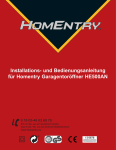 und Bedienungsanleitung für Homentry