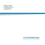 ATCA-7367 Installation and Use - Artesyn Embedded Technologies